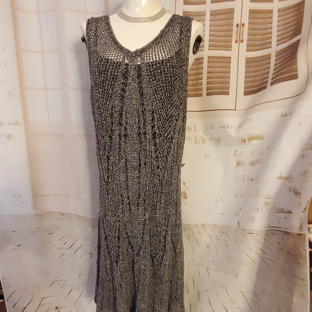 Adorable knit dress with cami.